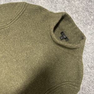 J Crew Women's S Green Mockneck Merino Wool‎ Blend Pullover Sweater J6366